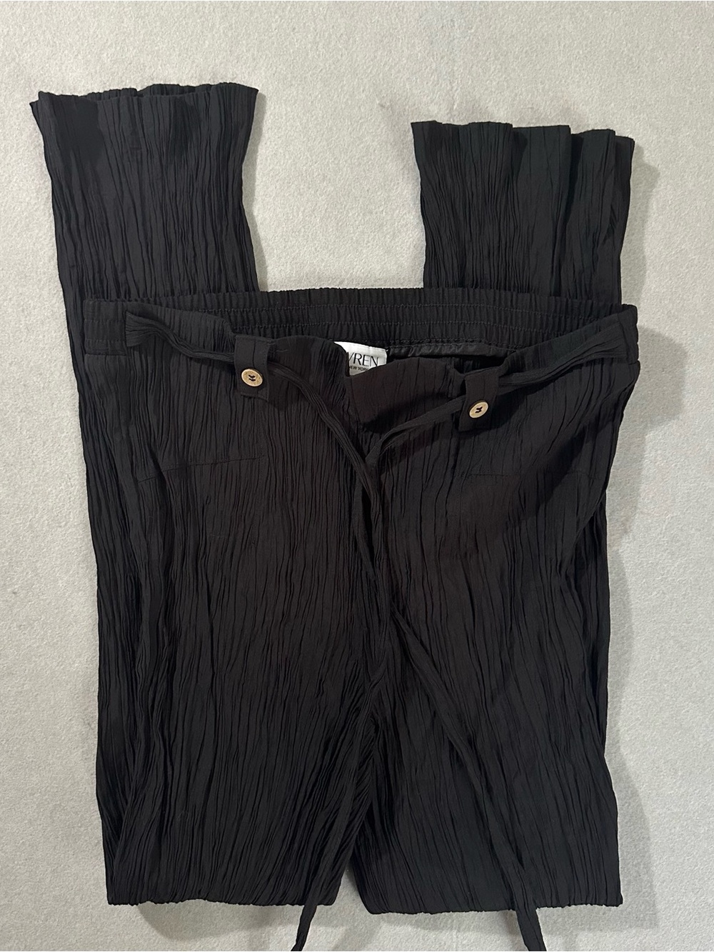 Wren Black Wide-Leg Jumpsuit with Smocked Top